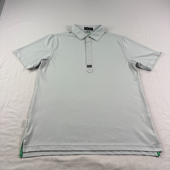 SpaceX Polo Shirt Mens Medium Gray Performance Golf Wicking Stretch